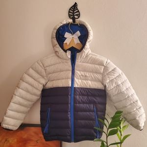 Eddie Bauer reversible down puffy jacket, fits like kids 6